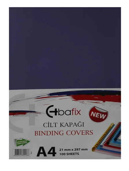 Bafix Cilt Kapağı Plastik Opak A4 160 MIC Mor (100 lü)