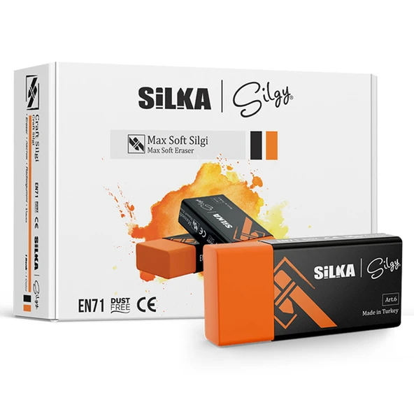Silka Maxsoft Öğrenci Silgisi (24 LÜ) Turuncu Art.6