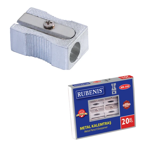 Rubenis Kalemtraş Metal Köşeli MK-500 (20 li 1 paket)