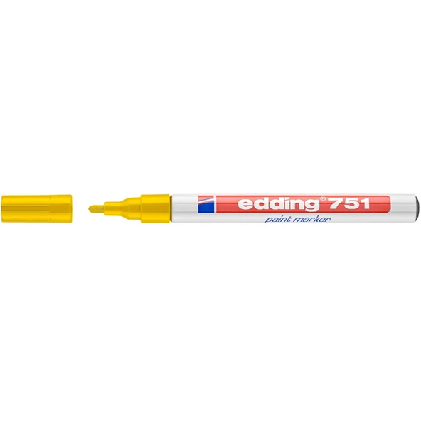 Edding Markör Boya Dekor Yuvarlak Uçlu 1-2 MM Sarı (10 adet)751
