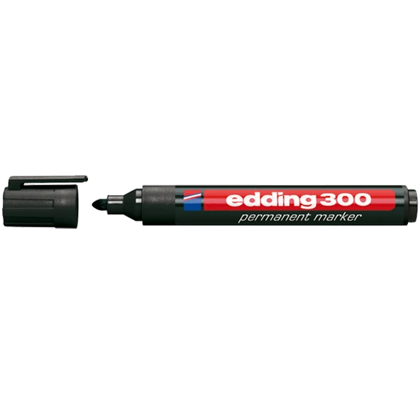 Edding Markör(10 adet) Permanent Yuvarlak Uçlu 1.5-3 MM Siyah 300