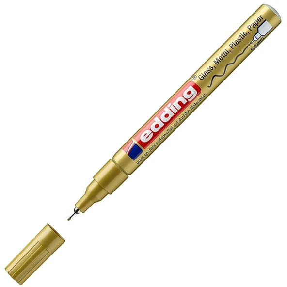 Edding Markör Boya Dekor 0.8 MM Yuvarlak Uçlu Altın 780 (10 adet) - 3