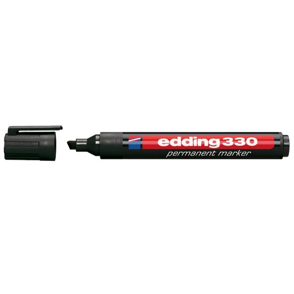 Edding Markör(10 adet) Permanent Kesik Uçlu 1-5 MM Siyah 330 - 2