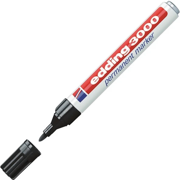 Edding Markör Permanent Yuvarlak Uçlu (10 adet) 1.5-3 MM Siyah 3000