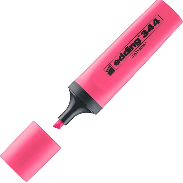 Edding Fosforlu Kalem Pembe 344 (10 adet) - Resim 3