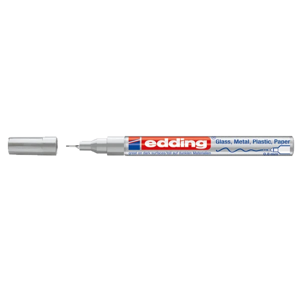 Edding Markör Boya Dekor 0.8 MM Yuvarlak Uçlu Gümüş 780 (10 adet)