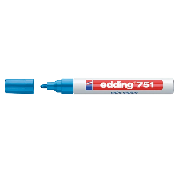 Edding Markör Boya Dekor Yuvarlak Uçlu 1-2 MM Mavi (10 adet) 751