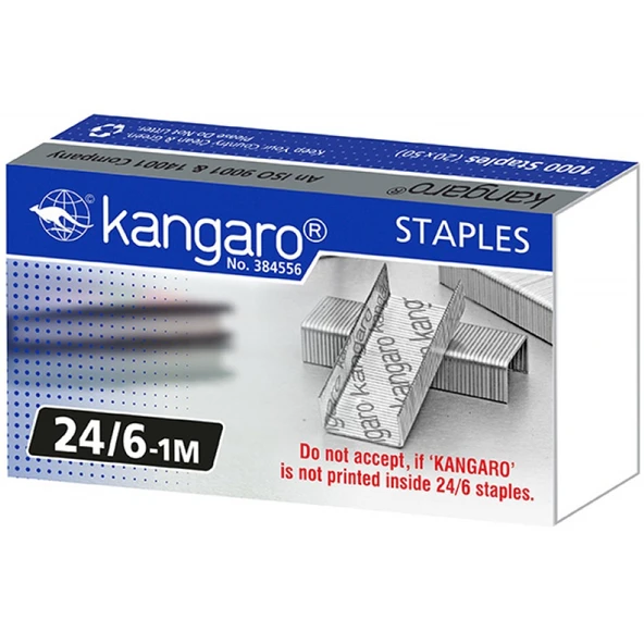 Kangaro Zımba Teli No.24-6-1M Metalik 50-1000-20-LI-PKT