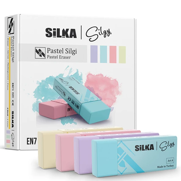 Silka Silgi Pastel 4 Renk (30 lu) Art.45