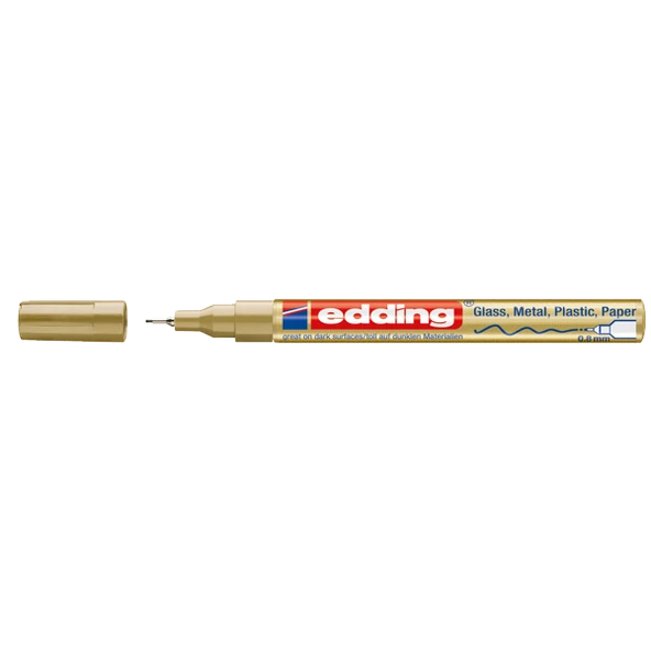 Edding Markör Boya Dekor 0.8 MM Yuvarlak Uçlu Altın 780 (10 adet) - 2