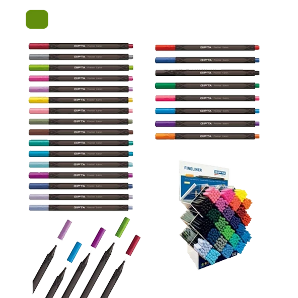 Gıpta Fineliner 0.4 MM Üçgen Yeşil K600017-12-LI-PKT