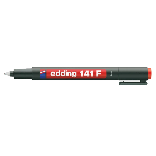 Edding Asetat Kalemi(10 adet) Permanent F Seri 0.6 MM Kırmızı 141F