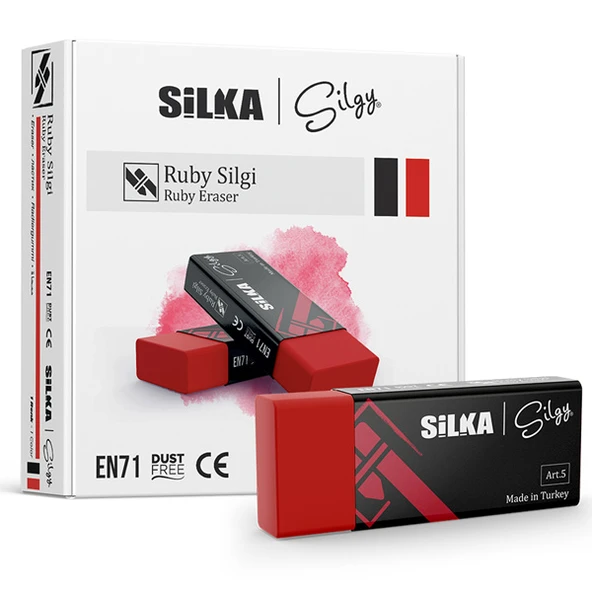 Silka Rubby Öğrenci Silgisi 20 Lİ Kırmızı Art.5 (20 li)