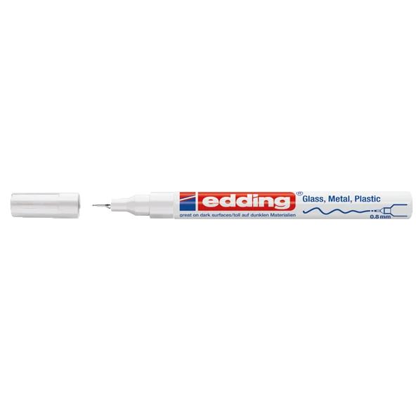 Edding Markör Boya Dekor 0.8 MM Yuvarlak Uçlu Beyaz 780 (10 adet)