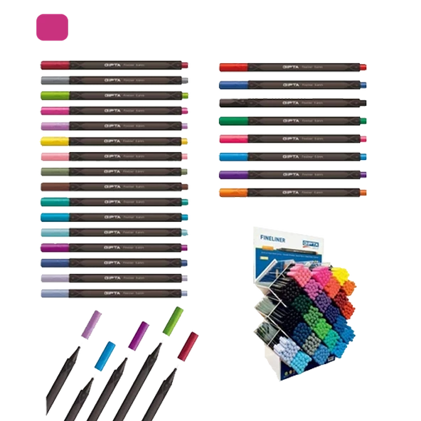 Gıpta Fineliner 0.4 MM Üçgen Pembe K600026-12-LI-PKT - 2