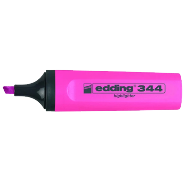 Edding Fosforlu Kalem Pembe 344 (10 adet) - Resim 2