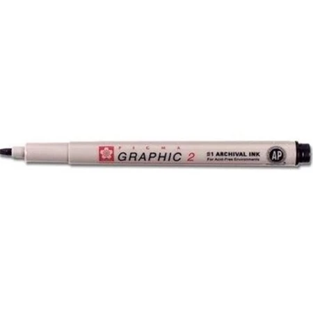 Sakura Pıgma Çizim Kalemi Graphıc 2 Düz Kesik 0.30 MM Siyah xSDK02-12-LI-PKT