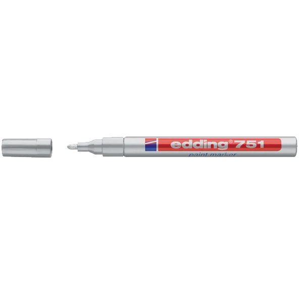 Edding Markör Boya Dekor Yuvarlak Uçlu 1-2 MM Gümüş (10 adet) 751