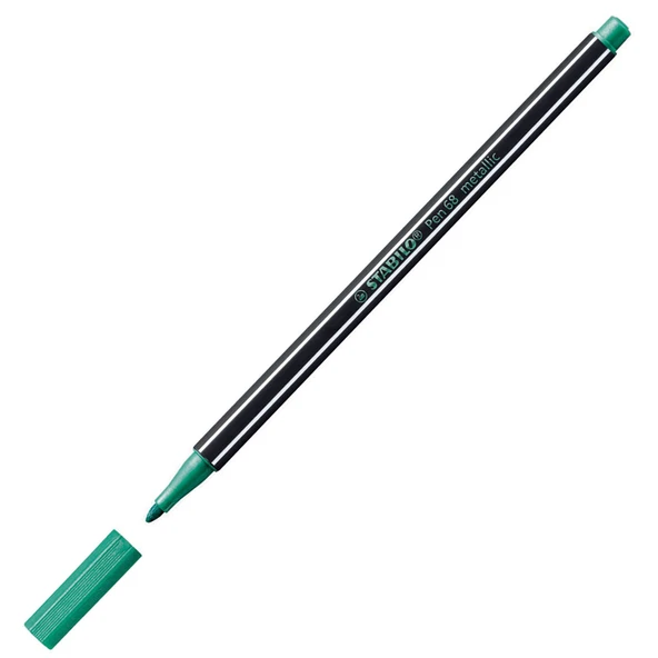 Stabilo Keçe Uçlu Boya Kalemi Metalik Yeşil (10 lu paket) 68/836