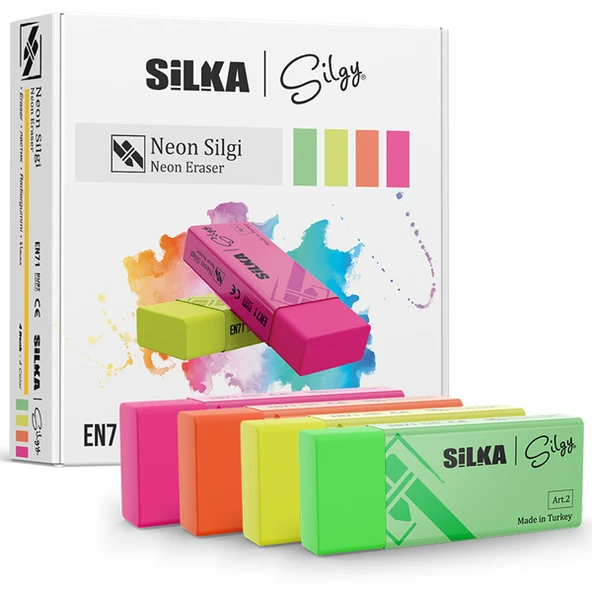 Silka Öğrenci Silgisi Neon (20 lİ) Art.2