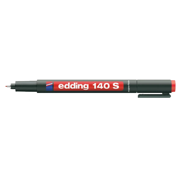 Edding Asetat Kalemi(10 adet) Permanent S Seri 0.3 MM Kırmızı 140 S