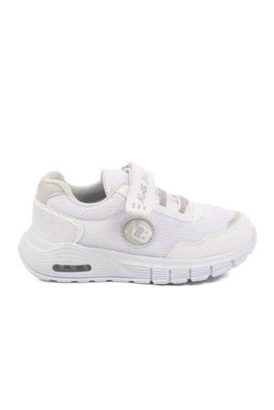 Ayakmod Beyaz Cırtlı Işıklı Kız Çocuk Spor Ayakkabı 336126 P