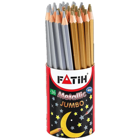 Fatih Kuru Boya Tam Boy Jumbo Metalik Altın Gümüş (36 lı 1 paket) 33370