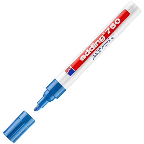 Edding Markör Boya Dekor Yuvarlak Uçlu 2-4 MM Mavi  (10 adet)750 - 3