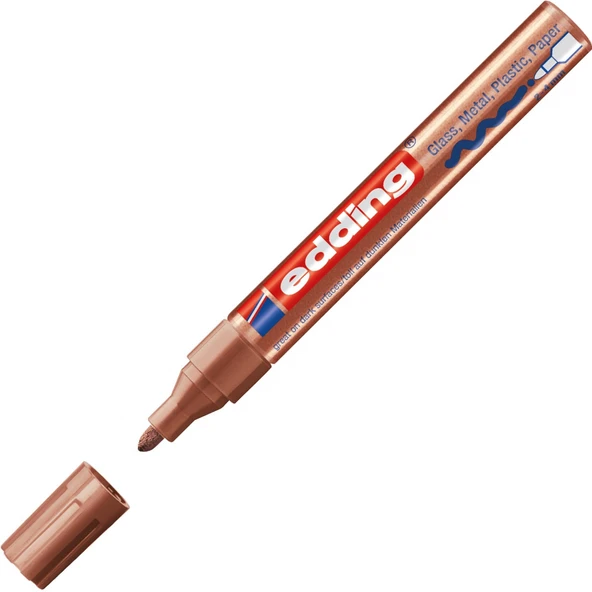 Edding Markör Boya Dekor Yuvarlak Uçlu 2-4 MM Bakır  (10 adet) - 3