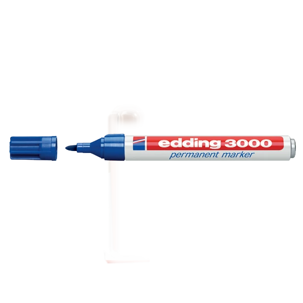 Edding Markör (10 adet)Permanent Yuvarlak Uçlu 1.5-3 MM Mavi 3000