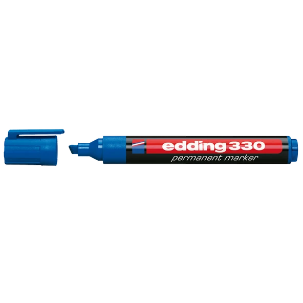 Edding Markör (10 adet)Permanent Kesik Uçlu 1-5 MM Mavi 330