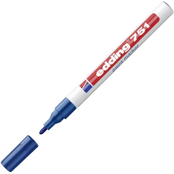 Edding Markör Boya Dekor Yuvarlak Uçlu 1-2 MM Mavi (10 adet) 751 - 3