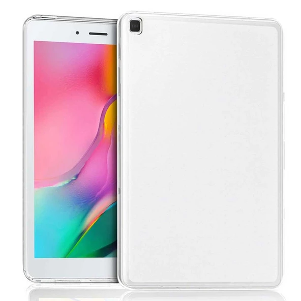 Samsung Galaxy Tab A SM T290 8 inç Uyumlu Şeffaf Silikon Tablet Kılıfı - Resim 3