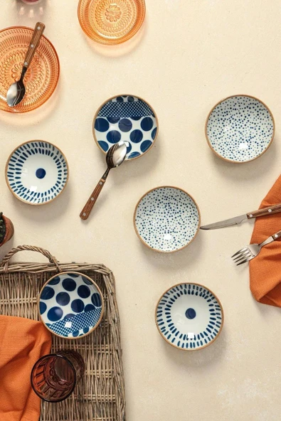 Porland Spotty 6'lı Karma Çok Amaçlı Kase Takımı 11,5cm 04PPO000432