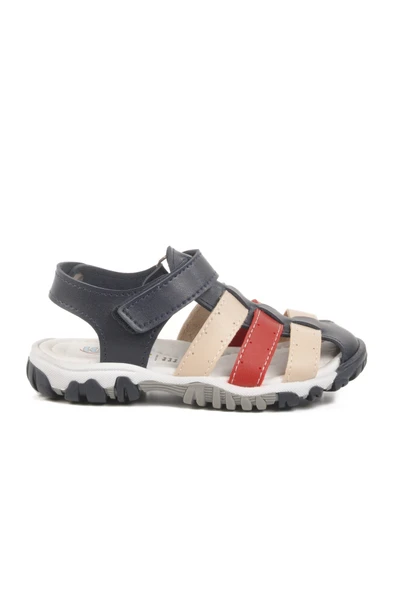 Ayakmod Lacivert Kırmızı Cırtlı Erkek Çocuk Spor Sandalet 173101 P