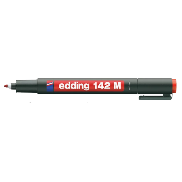 Edding Asetat Kalemi Permanent M Seri 1 MM Kırmızı 142 M (10 lu paket) - Resim 2