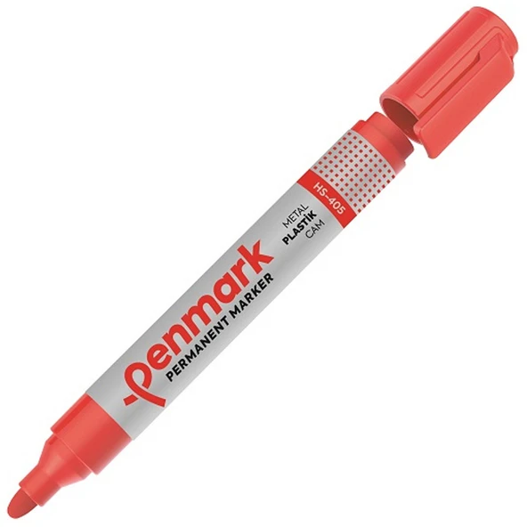 Penmark Permanent Marker Yuvarlak Uç Kırmızı 2-3 mm (12 adet)HS 405 03