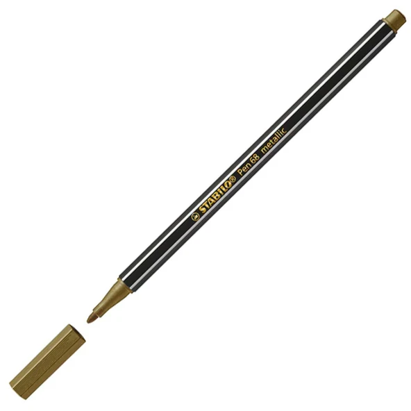 Stabilo Pen Metalik Altın 68/810 (10 lu paket)