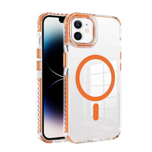 Apple iPhone 11 Kılıf M-safe Şarj Özellikli Airbagli Takılabilir Askı Aparatlı Zore Nana Kapak