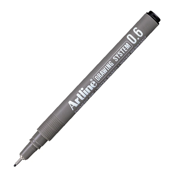 Artline Çizim Kalemi 0.6 MM Siyah (12 adet) EK236 - 2