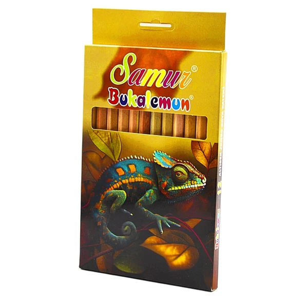 Samur Bukalemun Tam Boy Jumbo Kuru Boya 12 Renk
