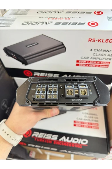 Reiss 4000wat fanlı model Rs-KL60.4 4kanal Oto Amfi 4ohm 4x60w Rms-2ohm 4x85w Rms Anfi ampilifier - 3
