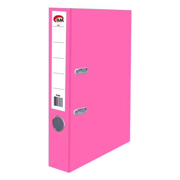 Elba Büro Klasör Dar Plastik Pembe - 3
