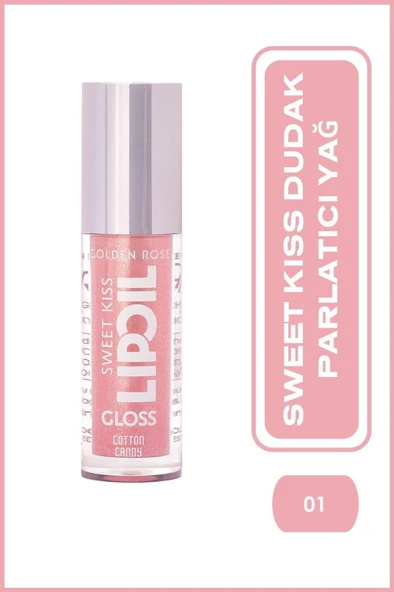 Golden Rose Sweet Kiss Lip Oil Gloss 01 Cotton Candy Dudak Parlatıcısı