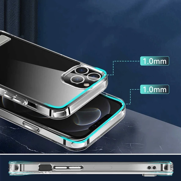 Apple iPhone 14 Pro Max Kılıf Standlı Şeffaf Silikon Zore L-Stand Kapak - 6
