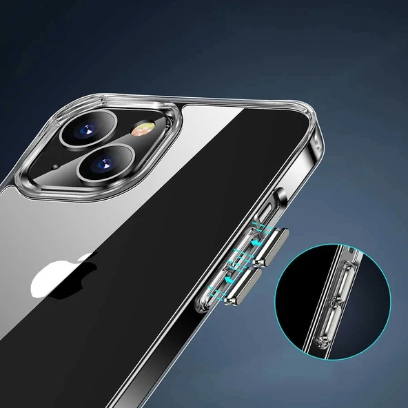 Apple iPhone 14 Plus Kılıf Standlı Şeffaf Silikon Zore L-Stand Kapak - 12