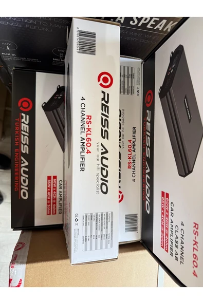 Reiss 4000wat fanlı model Rs-KL60.4 4kanal Oto Amfi 4ohm 4x60w Rms-2ohm 4x85w Rms Anfi ampilifier - 6