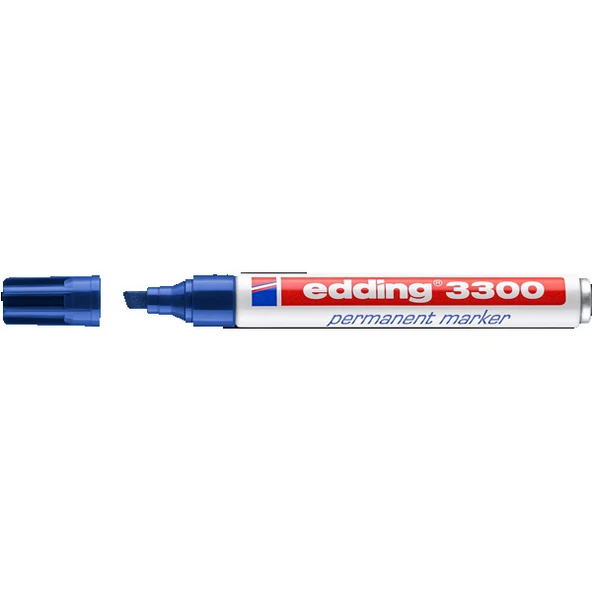 Edding Markör Permanent Kesik Uçlu 1-5 MM Mavi 3300 (10 lu paket)