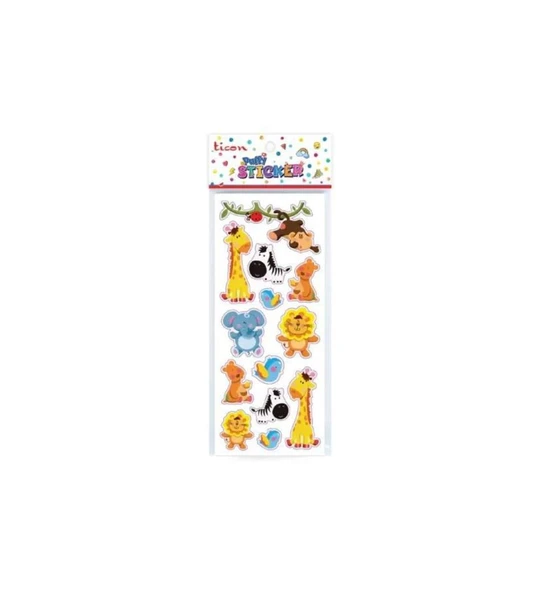 Ticon Puffy Sticker Hayvan Figürleri Tps-007/12