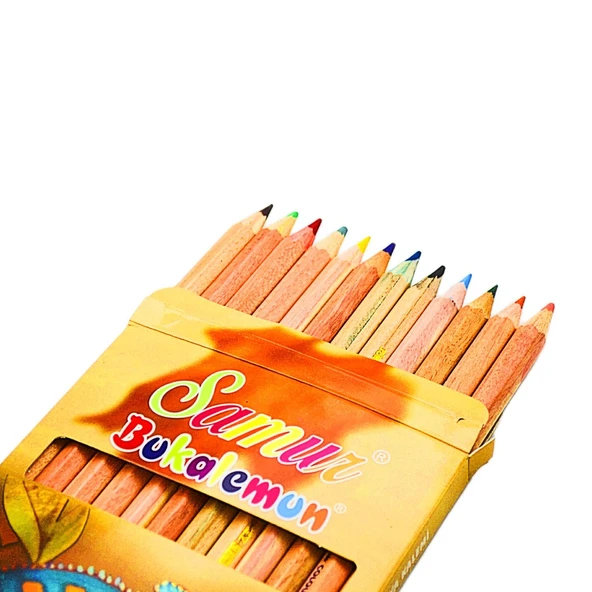 Samur Resim Defterli Boya Seti (Kuru Boya 12 Li+Pastel Boya 12 Li+25x35 Resim Defteri) - 4